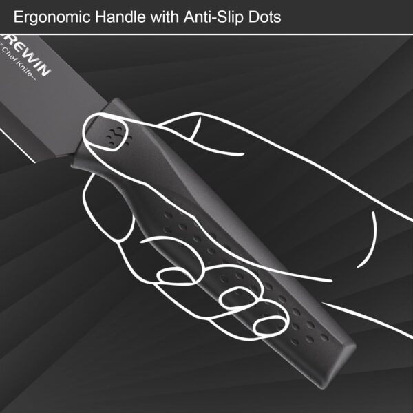 Brewin Kitchen Knife Set with Universal Knife Block – Dishwasher Safe - Image 4