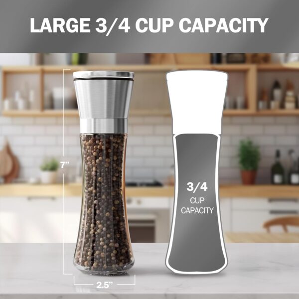 Home EC Stainless Steel Salt & Pepper Grinder Set – Adjustable Ceramic Mill - Image 6