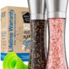 Home EC Stainless Steel Salt & Pepper Grinder Set – Adjustable Ceramic Mill